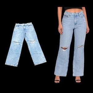 American Eagle Stovepipe Distressed Stretch Jeans 14 Long 32x33 NWT